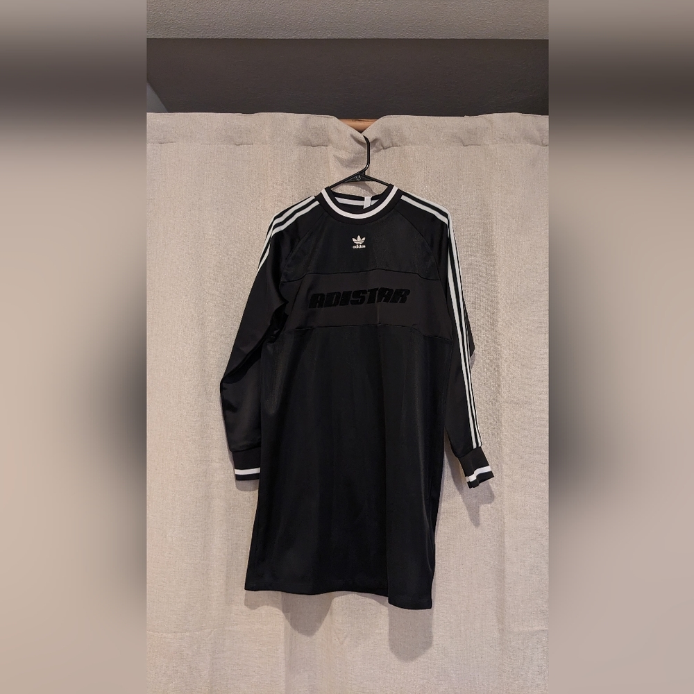 Adidas Superstar black athletic mini dress